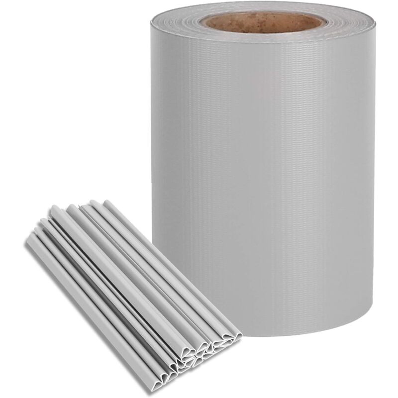 Pvc Gartensichtschutz Gartenzaun Blickdicht Sichtschutzstreifen mit 30 Stücke Befestigungsclips für Gartenzaun, Balkon, Terrasse - 65 m x 19 cm