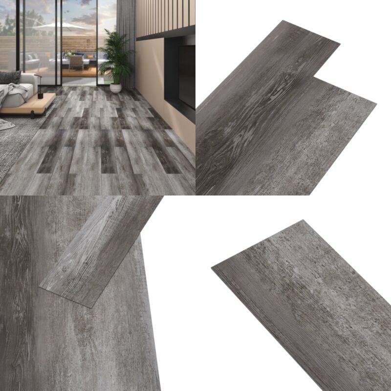 Vidaxl - PVC-Laminat-Dielen 5,02 m² 2 mm Selbstklebend Gestreift Holz - PVC-Bodenbelag - Selbstklebender Boden - Design Vinylboden - Streifenmuster
