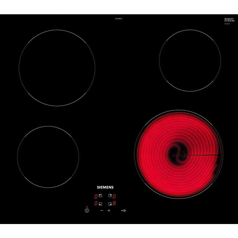 Glaskeramik-Kochfeld ET61RBEA1E 60 cm Restwärmeanzeige Kindersicherung - Siemens
