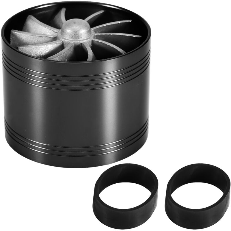 Qiilu Auto-Turbolader, Turbolader mit Einzellüfter, kraftstoffsparend, 64 mm, schwarz