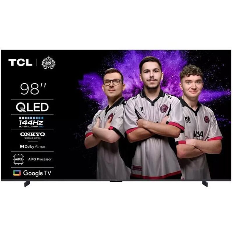 QLED 4K Fernseher - TCL - 98 Zoll - Smart TV - Dolby Atmos - Integrierter Chromecast
