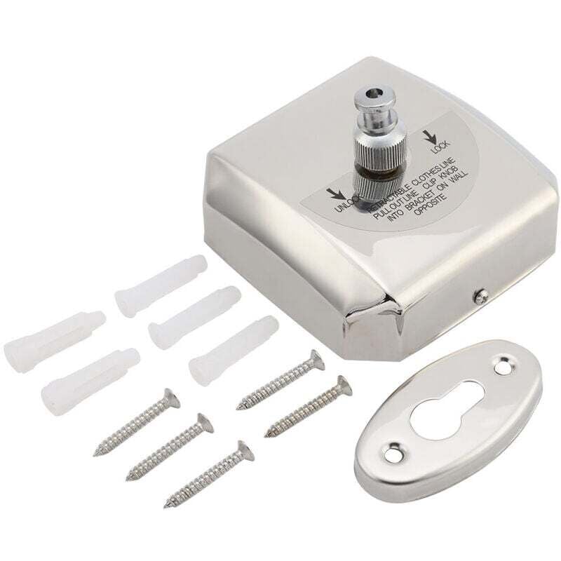 Quadratische, einziehbare Wäscheleine aus Edelstahl – Einfache Wäscheleine für die Wäsche im Innenbereich