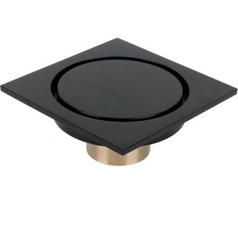 Quadratischer Duschablauf, 10 cm Badezimmer Duschbodenablauf Abfluss mit abnehmbarem runden Deckel für Küche Hotel Badezimmer Zubehör