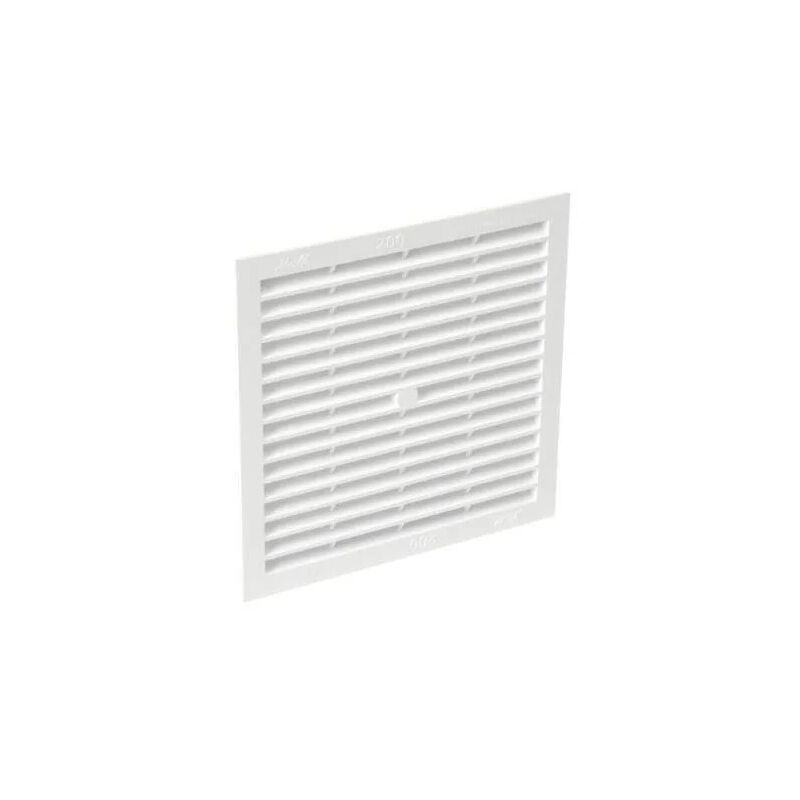 Quadratisches Gitter 200 x 200 mm, weiß mit Fliegengitter