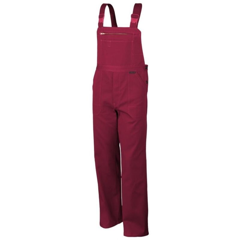 Qualitex Latzhose 'favorit', Größe: 48, Farbe: rot