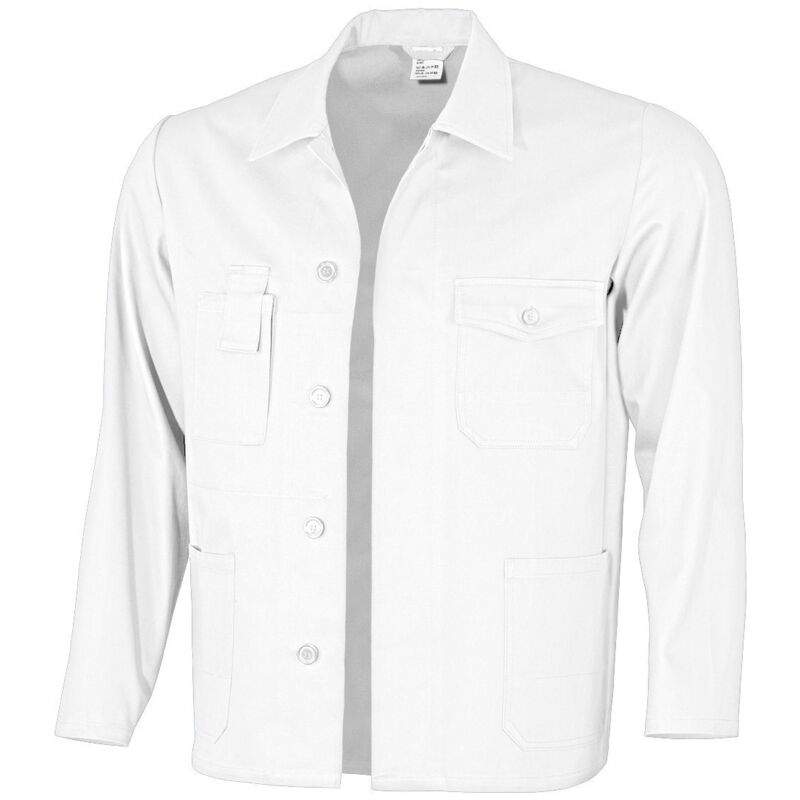 Qualitex Arbeitsjacke 'basic', Größe: 48, Farbe: weiß