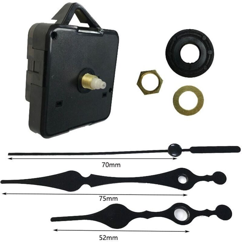 Aimoonsa - Quarzuhrwerk Mechanismus Uhrzeiger Mechanismus Wanduhr Große Zeiger diy Wanduhr Mechanismus Ersatz Reparatur Ersatzteile