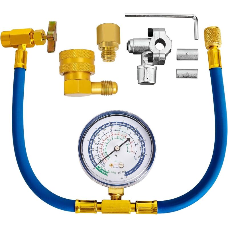 R134a Kältemittel-Ladeschlauch mit Piercing-Ventil BPV31 für Kühlschrank – Piercing-Zapfventil-Kit kann mit einem Instrument angezapft werden, R134a