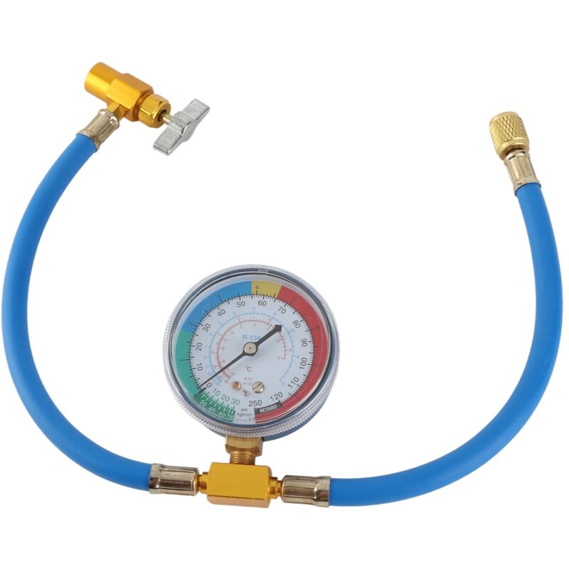 R134A-Klimaanlagen-Befüllschlauch – Weitgehend kompatibler Klimaanlagen-Befüllschlauch mit Manometer
