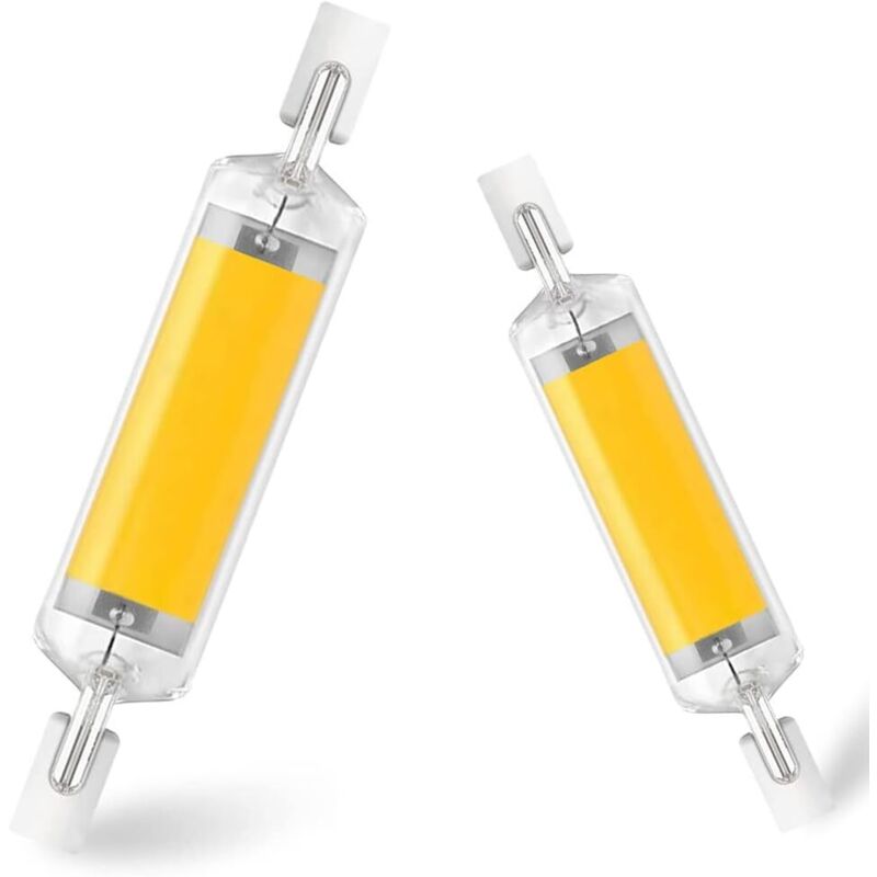 R7s 78mm 10W LED-Lampe, 2er-Pack R7S 78mm LED-Lampen, dimmbare R7s 78mm LED-Lampen, 1000LM 360° Abstrahlwinkel, 3000K, AC 220-240V, für Zuhause,