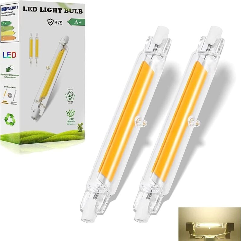 R7S LED 118mm Dimmbar 20W, R7S LED 118mm Lampen Ersatz für 200W Halogen Leuchtmittel, Led R7s Glühbirne Naturweiß 4000K 2000LM Kein Flackern,