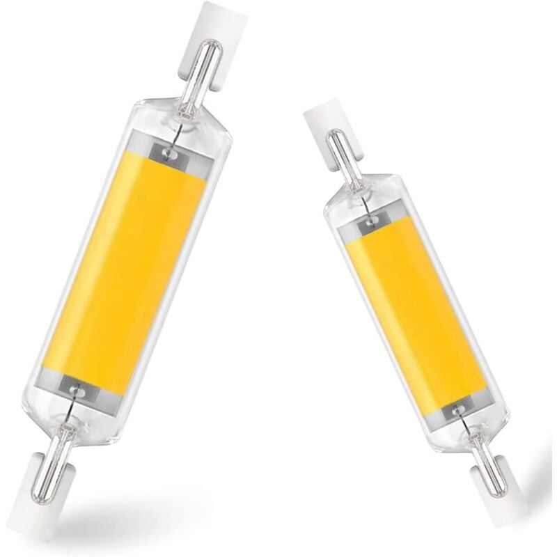 Aiperq - R7s LED-Leuchtmittel, 78 mm, 10 w, 2 Stück, R7S led 78 mm, R7s 78 mm LED-Leuchtmittel, dimmbar, 1000 lm, 360° Abstrahlwinkel, 3000 k, ac