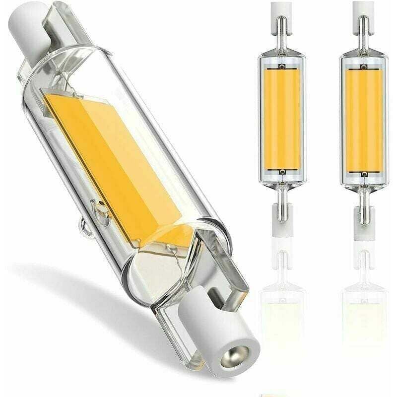 XVX - R7S LED-Leuchtmittel, 78 mm, dimmbar, 10 w, R7S COB-LED-Leuchtmittel, R7S led, 78 mm, hohes Licht, warmweiß 3200 k, R7S LED-Lampe 600 lm, 360°