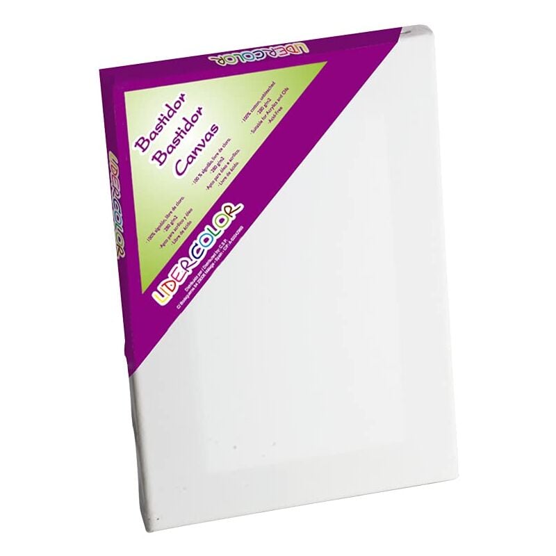 Lidercolor Keilrahmen 3f Leinwand Leinwand geheftet Seite 100% Baumwolle 100% Baumwolle Rahmen pawlonia 1,8x3,8 cm Holzleisten 27x22 cm