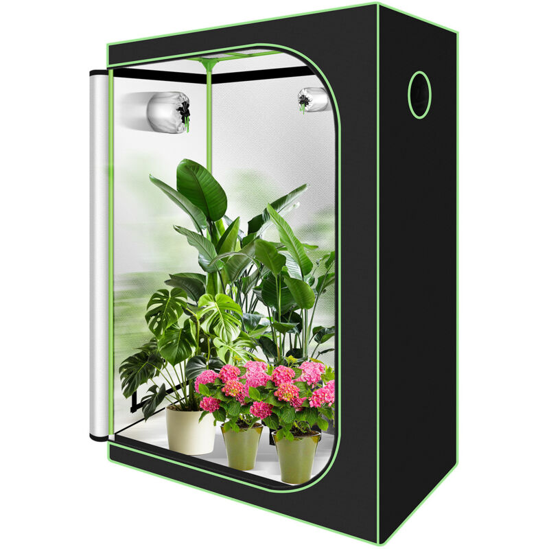 Randaco Growbox Gewächshaus Indoor Pflanzenzelt Zuchtzelt Growroom Zuchtschrank Darkroom Zimmergewächshaus Growschrank,120x60x180 cm