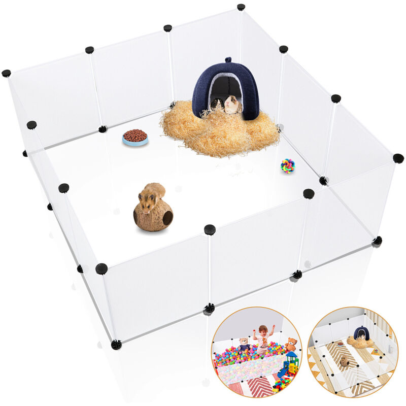 Randaco Kleintierkäfig Freigehege DIY Welpenauslauf Innengehege Laufgitter Hasen Kaninchenstall