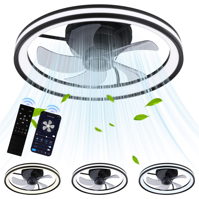 Randaco LED Deckenventilator Ventilator Beleuchtung mit Fernbedienung Ventilator Timing für Schlafzimmer