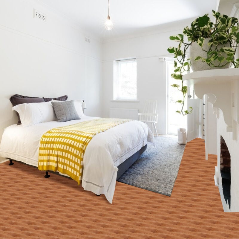 SWANEW PVC Bodenbelag Fußbodendielen Selbstklebend Vinyl 7 Stück, ca.1m²