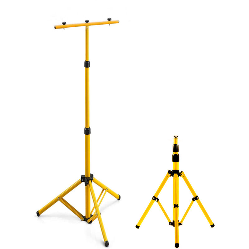 Randaco Stahlstativ Teleskop Stativ Baustrahler Fluter Stativ Ständer für Strahler Scheinwerfer