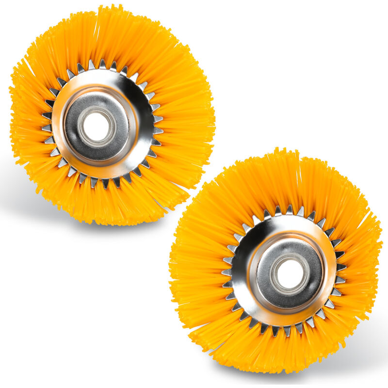 Randaco Unkrautbürste 2er Nylon 25,4x200mm 8 Zoll Freischneideraufsatz Nylonbürste Für Stihl Motorsense Freischneider