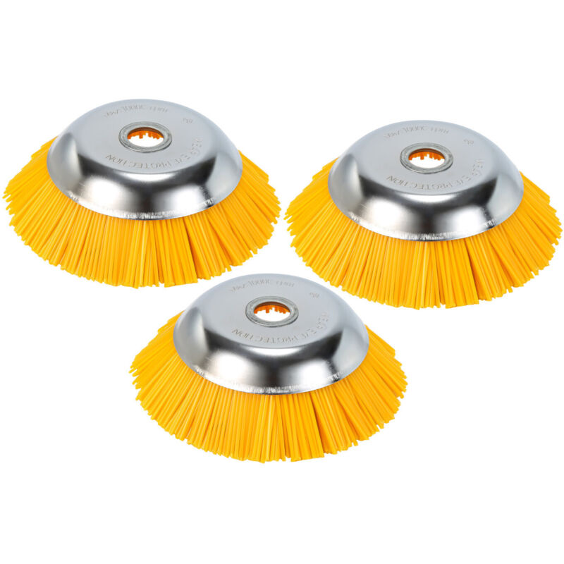 Randaco Unkrautbürste 3er Nylon 25,4x200mm Freischneideraufsatz 8 Zoll Für Stihl Motorsense Freischneider