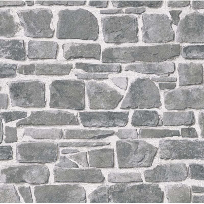 Rasch - Papiertapete 265620 Selection steinoptik grau 10,05 x 0,53 m Tapeten