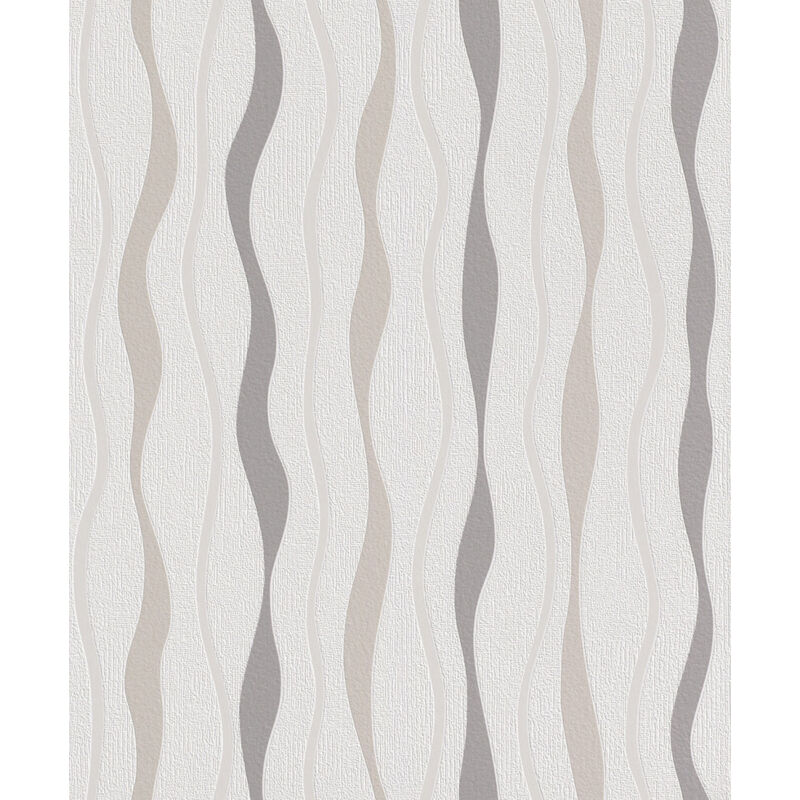 Rasch - Vliestapete 415407 home Style streifen weiß 10,05 x 0,53 m Tapeten