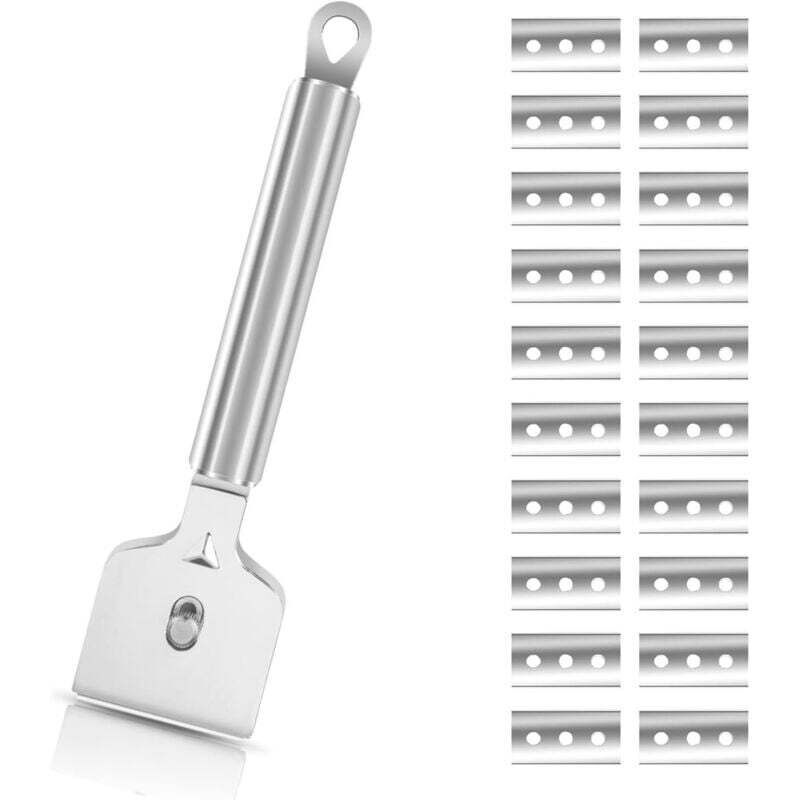 Raschietto con 20 lame - raschietto per piano cottura in vetroceramica, raschietto per vetri, per piano cottura in vetroceramica, piano cottura a