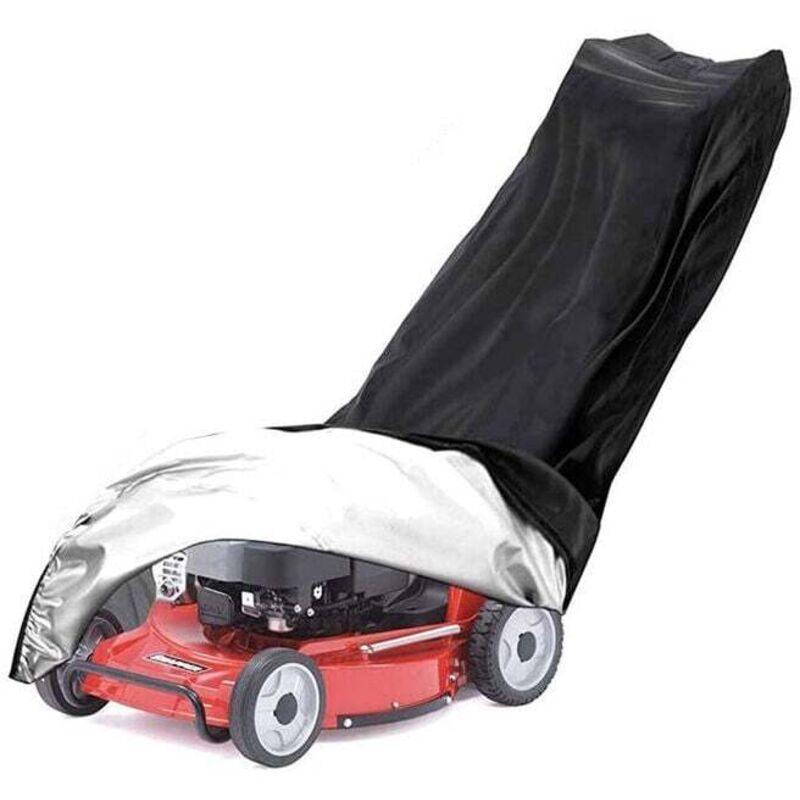 Rasenmäher-Abdeckung, 210D, mit Kordelzug und Aufbewahrungstasche, Schutzhülle passend für die meisten Rasenmäher-Modelle 188 x 99 x 63,5 cm