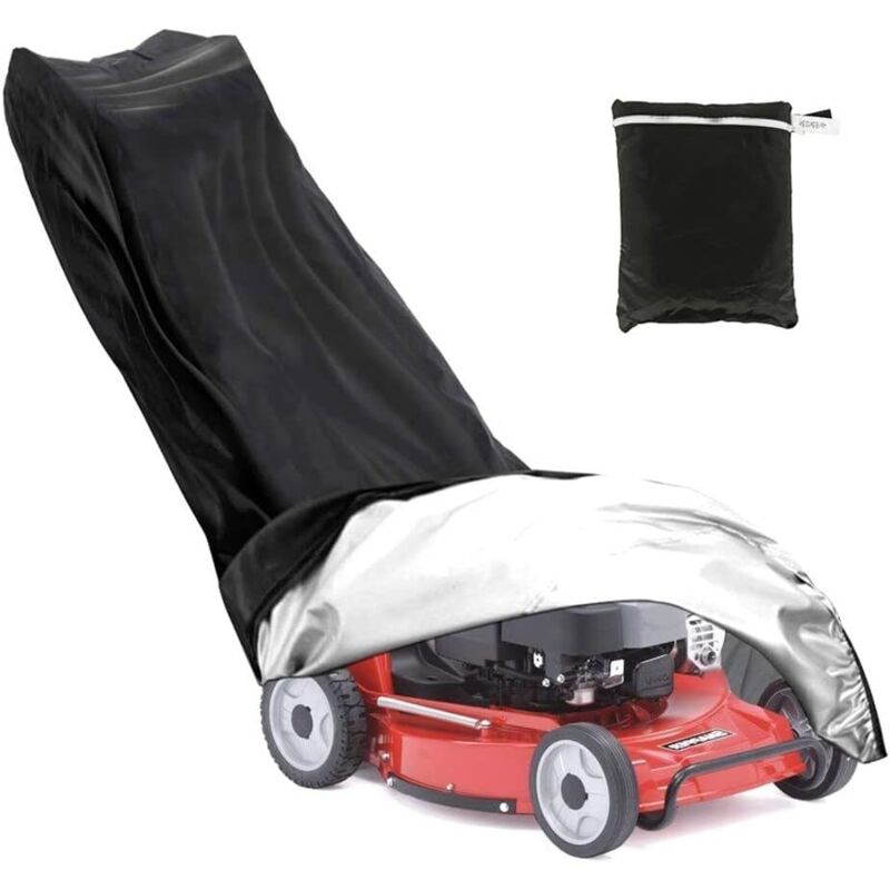 Rasenmäher-Abdeckung aus 210D-Polyester mit Kordelzug und Aufbewahrungstasche (1,9 m x 0,6 m x 1,1 m)
