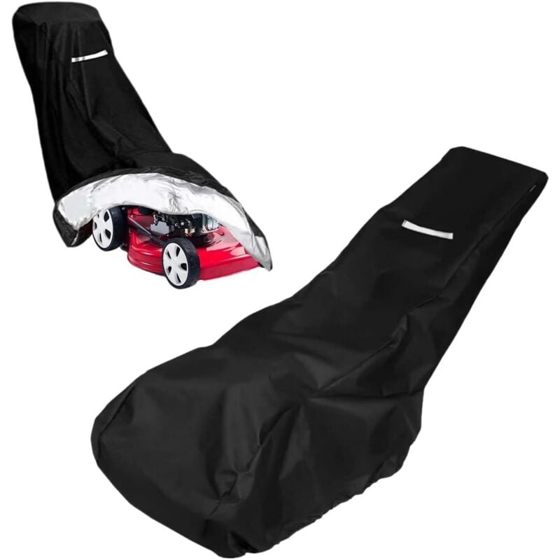 Rasenmäher-Abdeckung aus 210d Polyester, Rasenmäher-Abdeckung, Rasenmäher-Schutz, Rasenmäher-Schutzhülle, mit Aufbewahrungstasche mit Kordelzug,