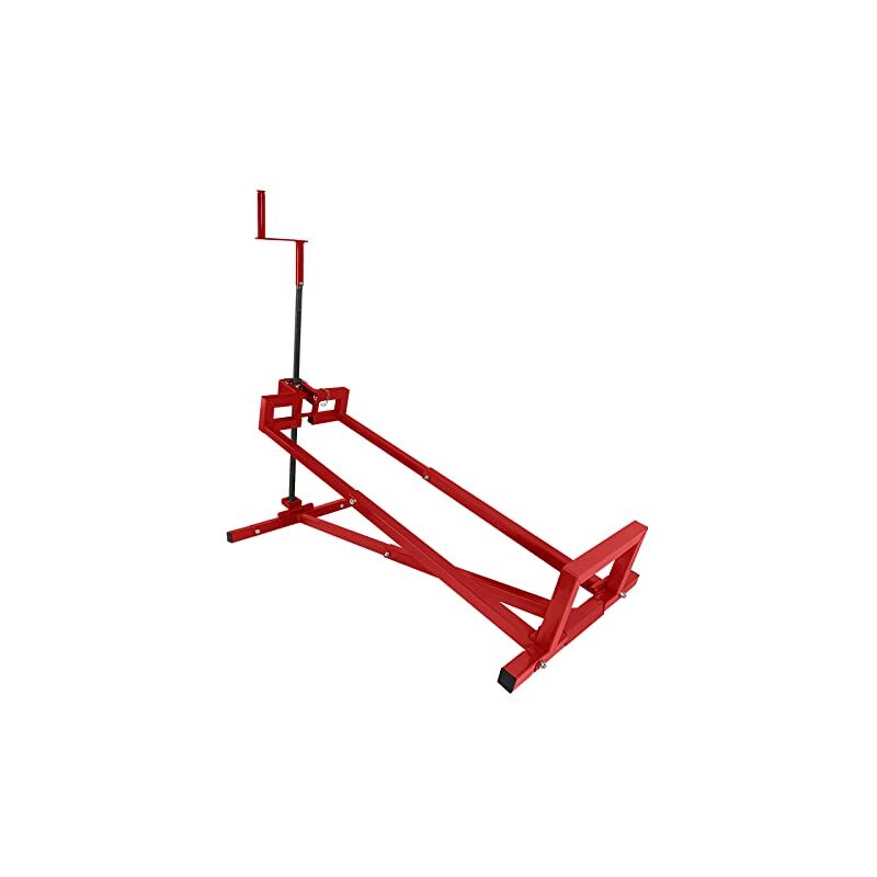 Rasentraktorheber 400KG Rasentraktor Hebevorrichtung 45° Neigung verstellbar Rasentraktor-Heber Reinigungshilfe Rasenmäher Hebebühne, Rot NAIZY