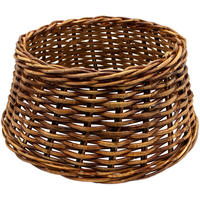 Rattan Weihnachtsbaumrock aus Weide 60 cm - braun - Abdeckung für den Christbaum Ständer - Weihnachtsbaum Decke Baum Kragen Tannenbaum Rock