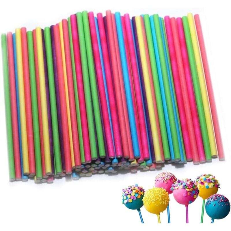 Rattanstäbe für Cake Pops, Makramee-Accessoires, Süßigkeiten, Gebäck, Kekse, Bonbons, Rattan-Öldiffusor, 100 x 3,5 mm