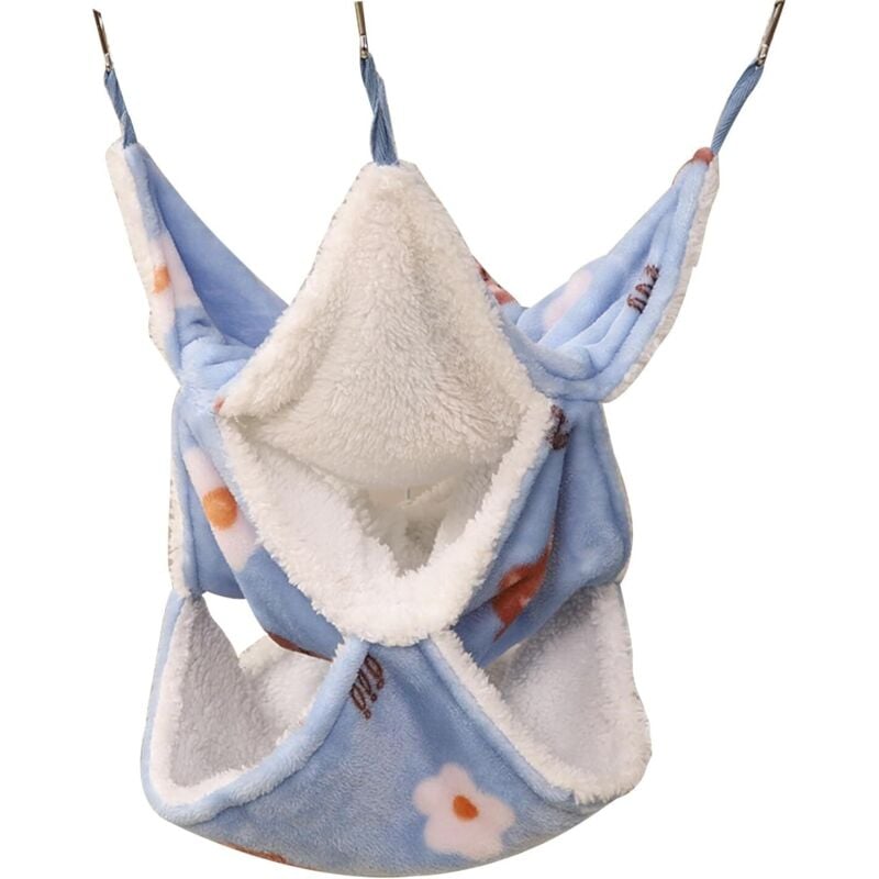 Rattenkäfig-Hängematten, 3-lagige Haustier-Hängematte, warmes Chinchilla-Hängehaus, zum Spielen und Schlafen für Papageien, Frettchen, Eichhörnchen,