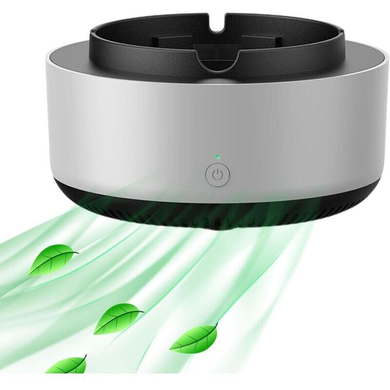 Rauchabsaug-Aschenbecher, elektrischer Aschenbecher, geruchsneutraler Aschenbecher, 2-in-1-Luftreiniger, elektronischer Aschenbecher mit Filter