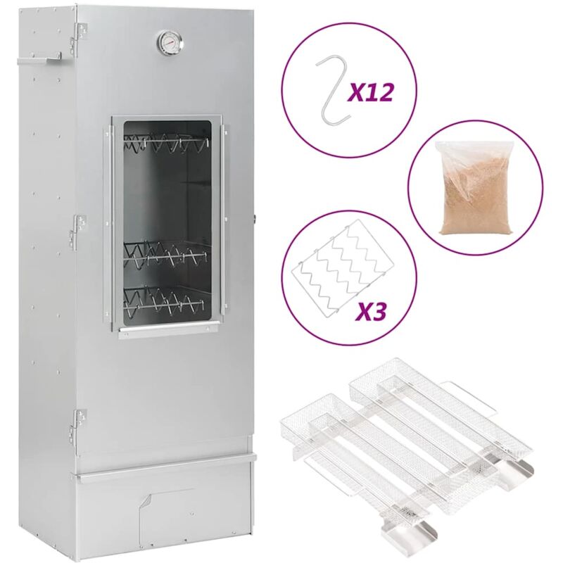 Vidaxl - Räucherofen mit Kaltrauchgenerator Verzinkter Stahl