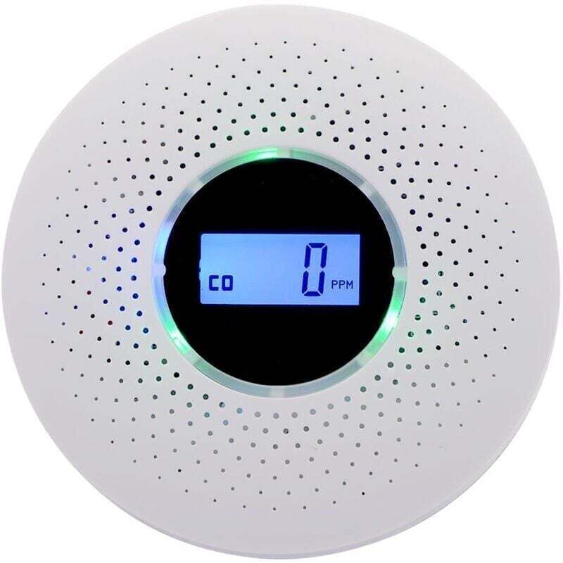 Rauchmelder, kombinierter Rauch- und Kohlenmonoxidmelder, kombinierter Alarm mit akustischer Warnung und batteriebetriebener Digitalanzeige, von