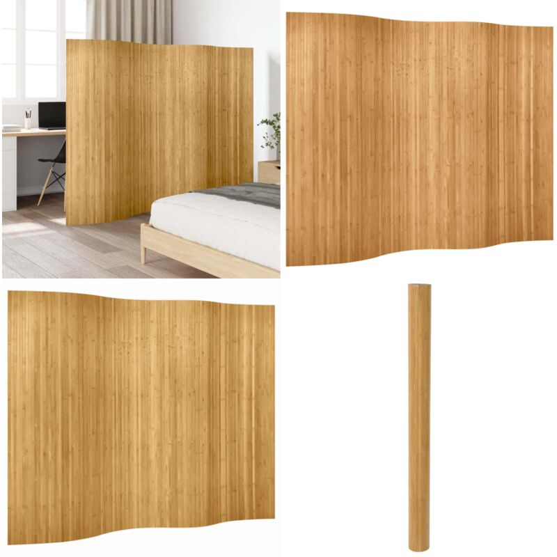 Raumteiler Bambus Natur 250x165 cm - Bambus Raumteiler - Raumtrenner - Sicht Schutz - Wohnzimmer Dekoration - Schlafzimmer Dekoration - Home & Living