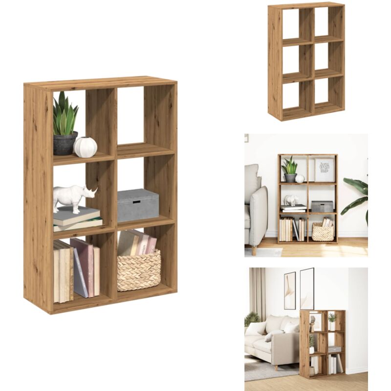 Vidaxl - Raumteiler-Bücherregal Artisan-Eiche 69,5x29x103,5 cm - Raumteiler - Raumtrenner - Bücherregal - Raumteiler Bücherregal