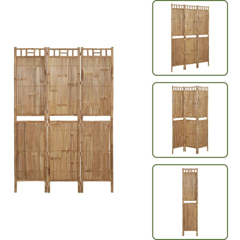 3-tlg. Raumteiler Bambus 120x180 cm - Bambus Raumteiler - Paravent - Raumtrenner - Zimmerdivider - Wohnzimmerdeko