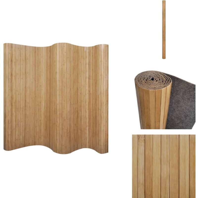 Raumteiler Bambus Natur 250x165 cm - Bambus Raumteiler - Raumtrenner - Sicht Schutz - Wohnzimmer Dekoration - Schlafzimmer Dekoration