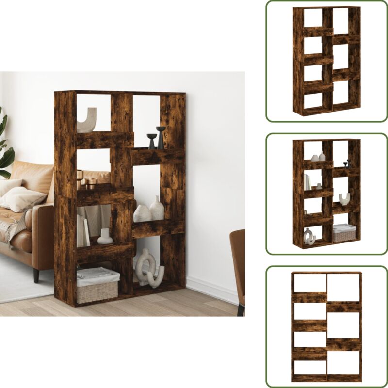 Vidaxl - Raumteiler Räuchereiche 100x33x155,5 cm Holzwerkstoff - Raumteiler - Raumtrenner - Regal Raumteiler - Regal Raumtrenner