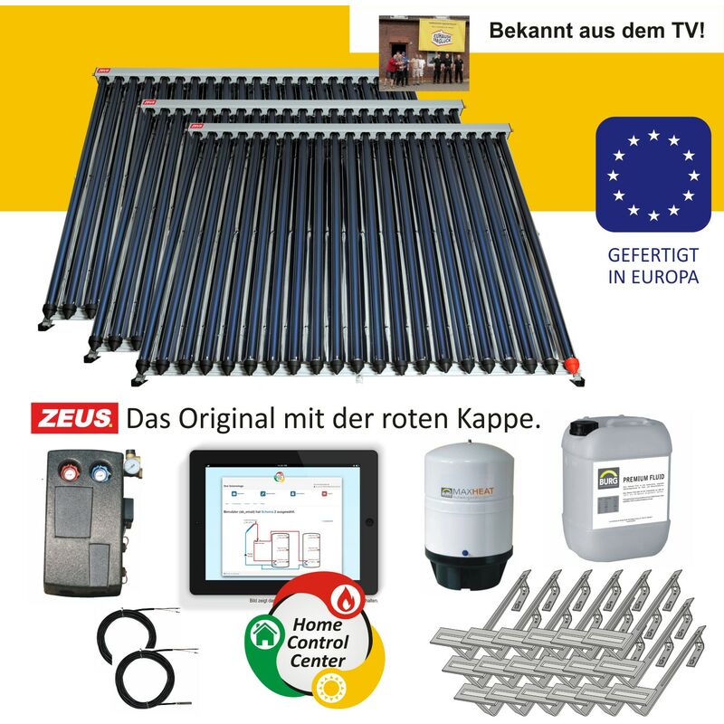 Ravensberger Solar - Röhrenkollektor Solarkollektor Solaranlage Komplettset Zeus Premiumset 3