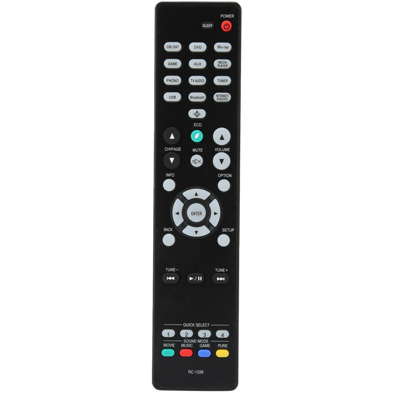 RC1226 Ersatzfernbedienung kompatibel mit DENON AVR-S650H AV-Receiver