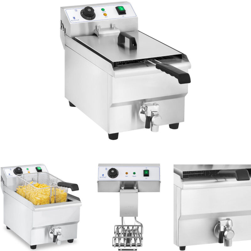 Professionelle Catering-Fritteuse mit Wasserhahn 230V 10L