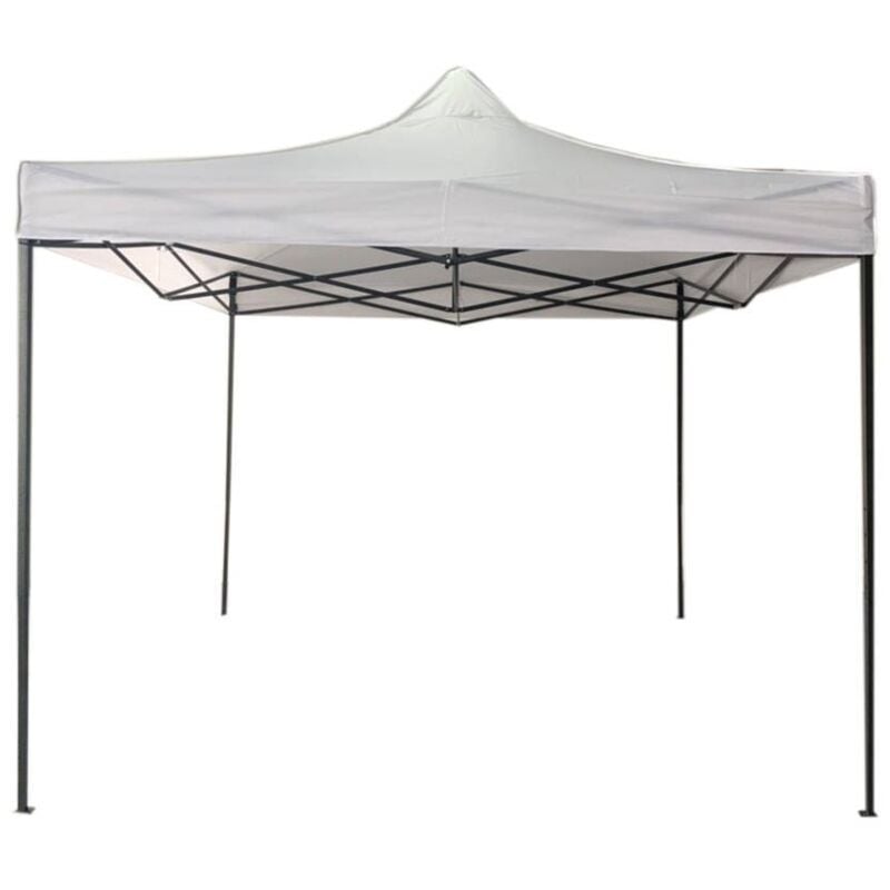 Mobili Rebecca - Rebecca Mobili Faltpavillon Weiß Metal Polyester Terrasse Garten Markt 3x3