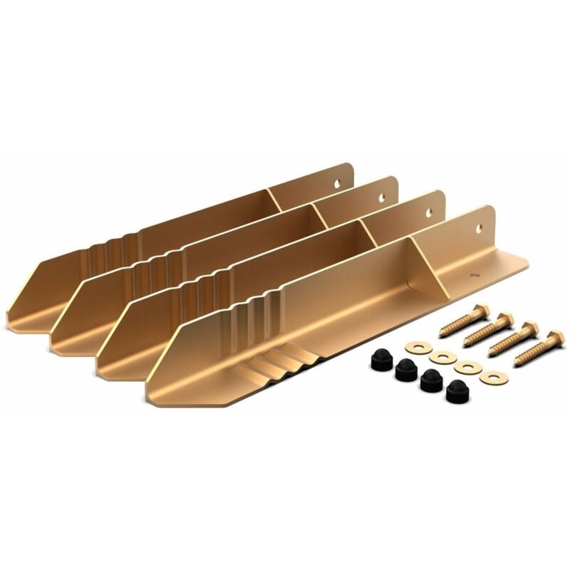 Rebo - Spielturm Schwerlastanker 4er Set Zubehör aus Metall in Braun