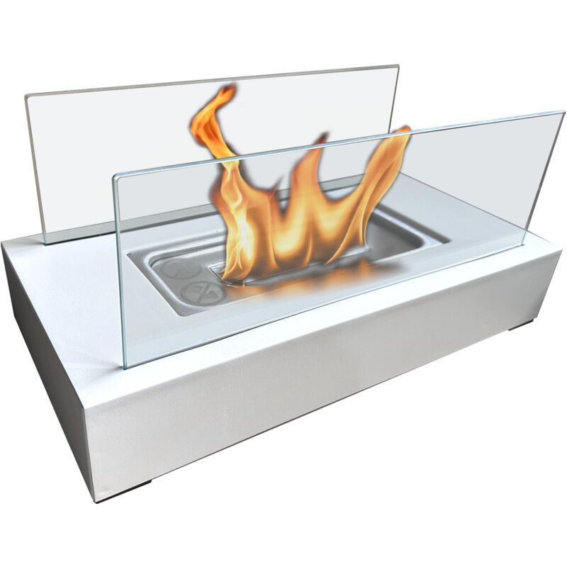 Purline - Ethanol-Tischkamin mit zwei gehärteten Glasschirmen
