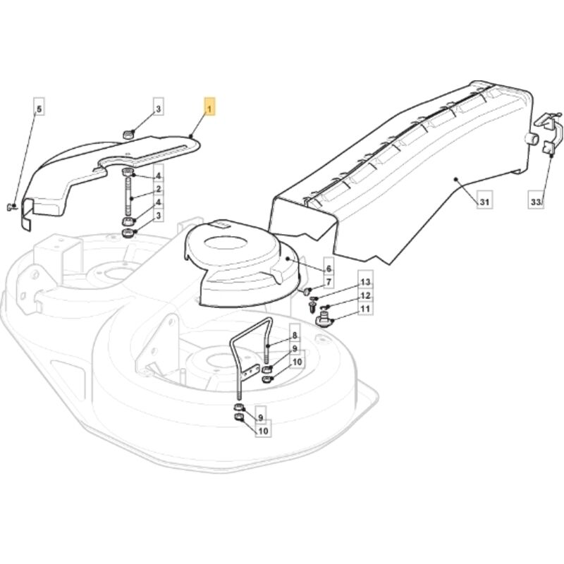 Rechtsseitiger Riemenschutz ORIGINAL STIGA Rasentraktor 325060111/0